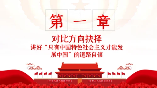 新时代中国青年坚定道路理论制度文化自信PPT党课