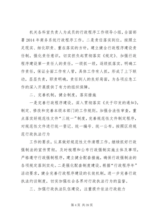 商务局行政程序年自查报告 (2).docx