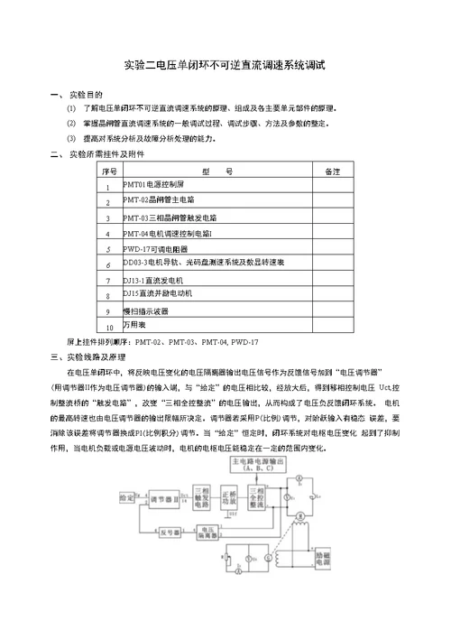 【精品】交直流调速实验指导书