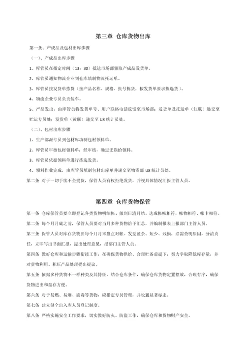 仓库管理标准规章核心制度及综合流程.docx