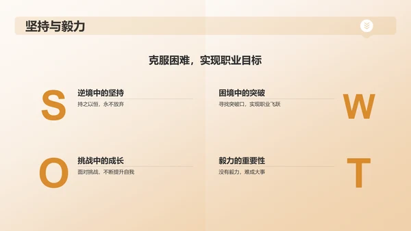 橙色职业生涯人物访谈PPT模板