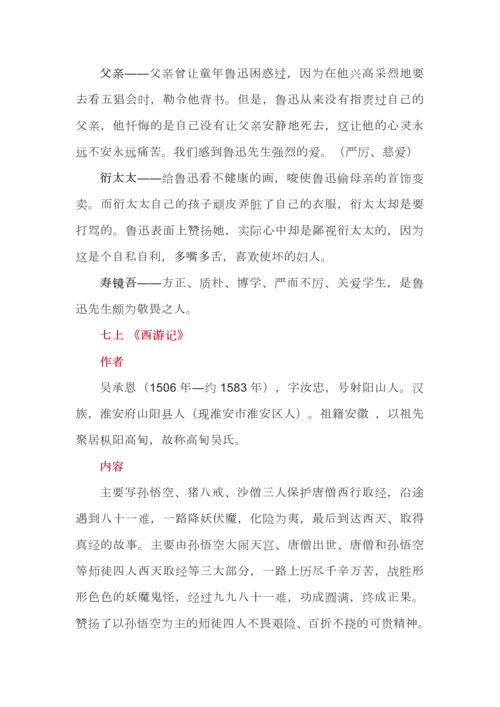初中语文7—9年级上下册名著必考考点整理.docx