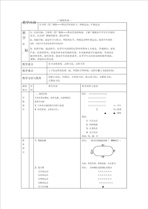 广播体操教案