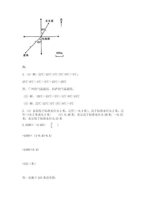 北师大版六年级数学下学期期末测试题附答案（巩固）.docx