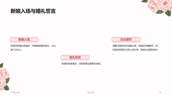 粉色简约婚礼庆典介绍市场营销PPT模板