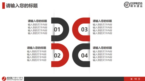 顺丰快递物流运输工作汇报通用PPT模板