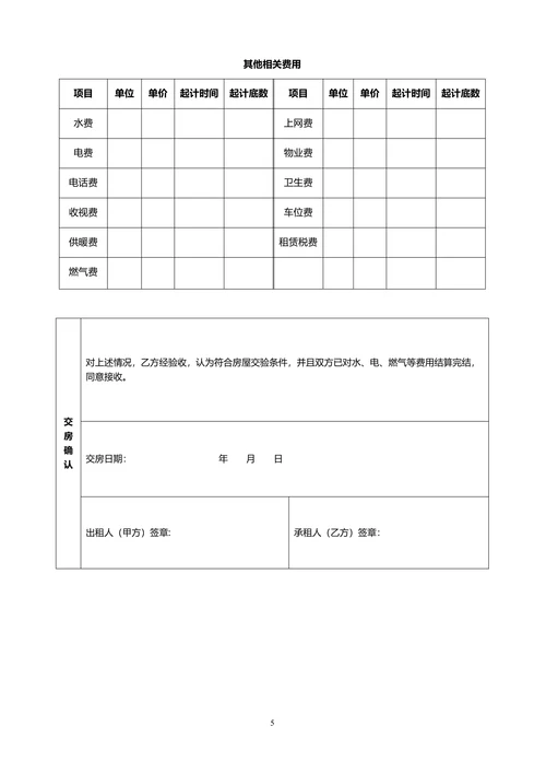 房屋租赁合同简单实用