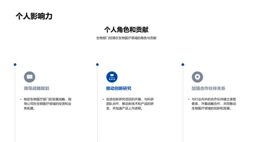 生物医疗述职报告PPT模板