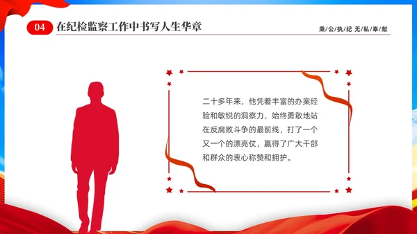红色党建党课在纪检监察工作中书写人生华章纪检监察演讲PPT