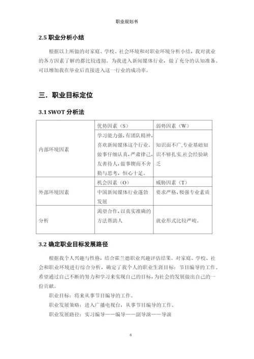 11页4800字大数据与财务管理专业职业生涯规划.docx