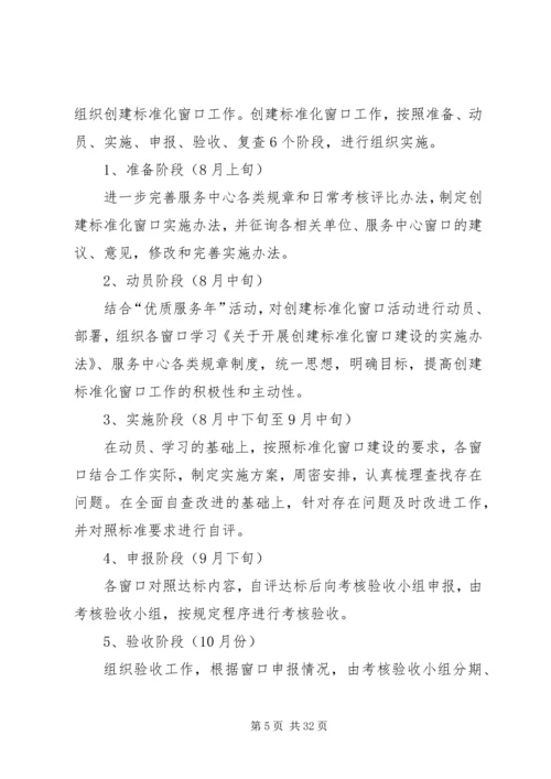 关于创建标准化服务窗口活动的实施意见.docx