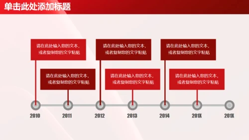 红色简约大气商务工作总结汇报通用PPT模板
