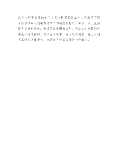 未成年人司法的构建与实践论文.docx