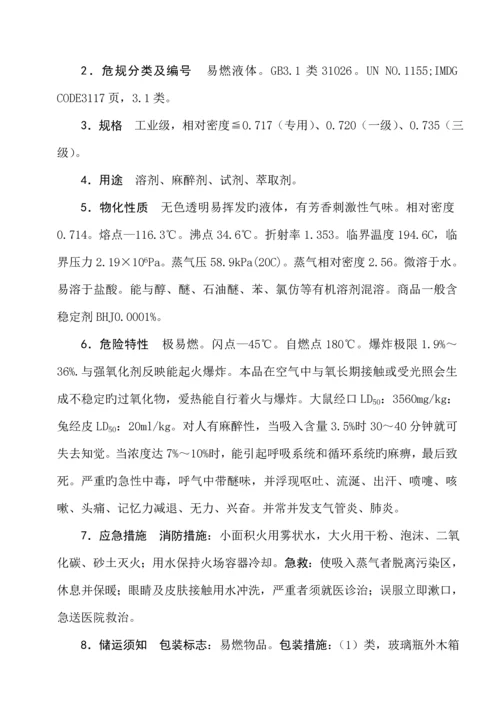 化学危险品安全重点技术专项说明书.docx