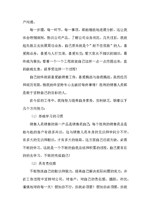 销售助理年度个人工作总结大全