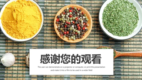 餐饮美食厨房调味料香料火锅调料PPT模板