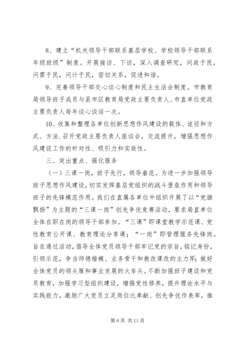 双捷中学领导班子思想作风建设情况汇报 (5).docx