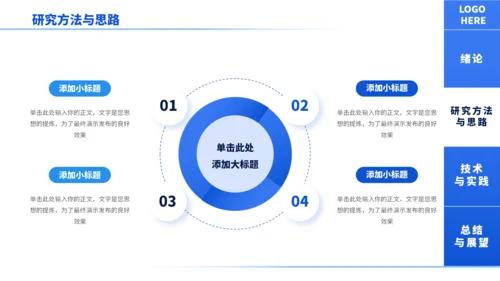 蓝色通用极简沉稳毕业论文答辩PPT模板