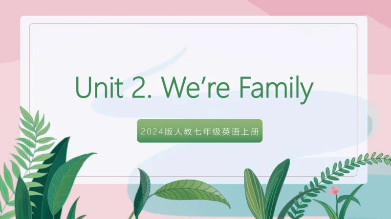 Unit 2 We're Family!单元知识复习课件【2024年人教版七年级英语上册】