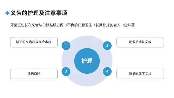 蓝色商务简约口腔护理培训PPT模板牙齿