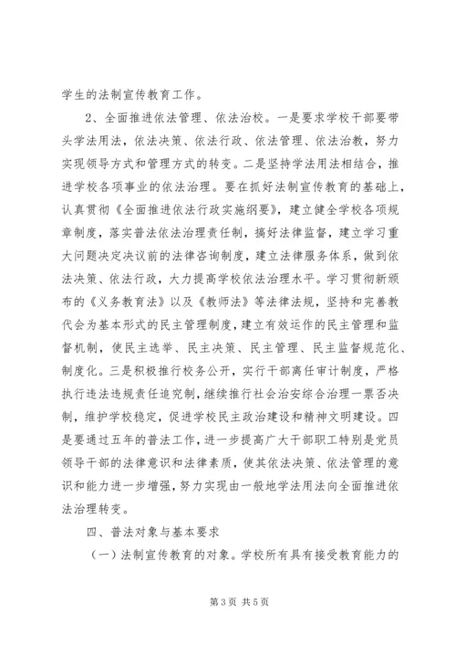 五五普法五年工作规划.docx