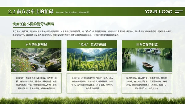 绿色简约创意中国传统二十四节气之小满课件PPT模板