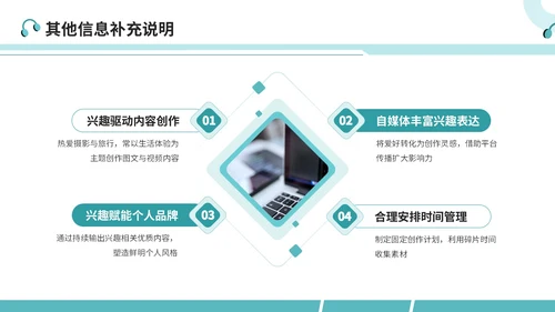 绿色简约风大学生简历PPT模板