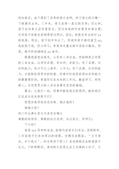 初三毕业典礼家长代表发言稿.docx