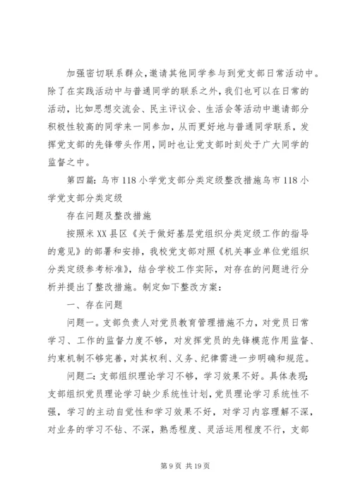 文都学区党支部分类定级所存在的问题及整改措施.docx