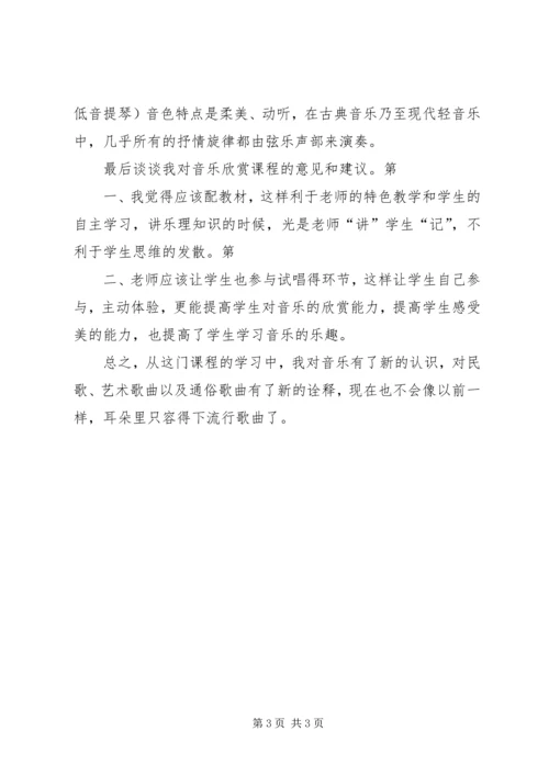 大学音乐课的心得体会.docx