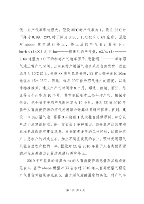 农村人畜粪便产气量及评估.docx