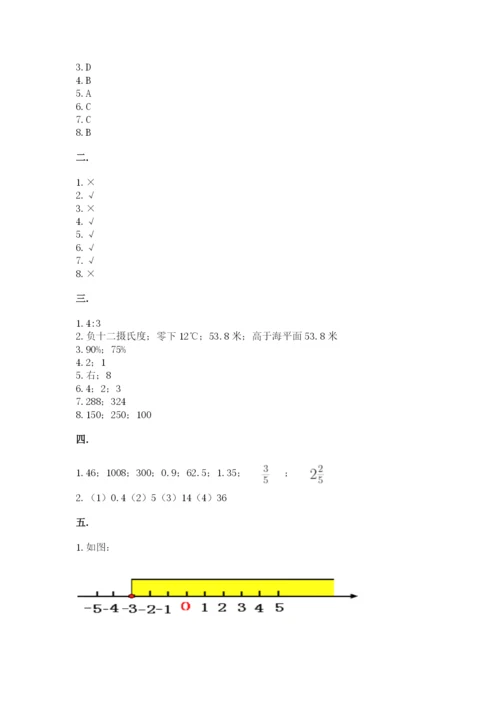 最新西师大版小升初数学模拟试卷及答案【考点梳理】.docx