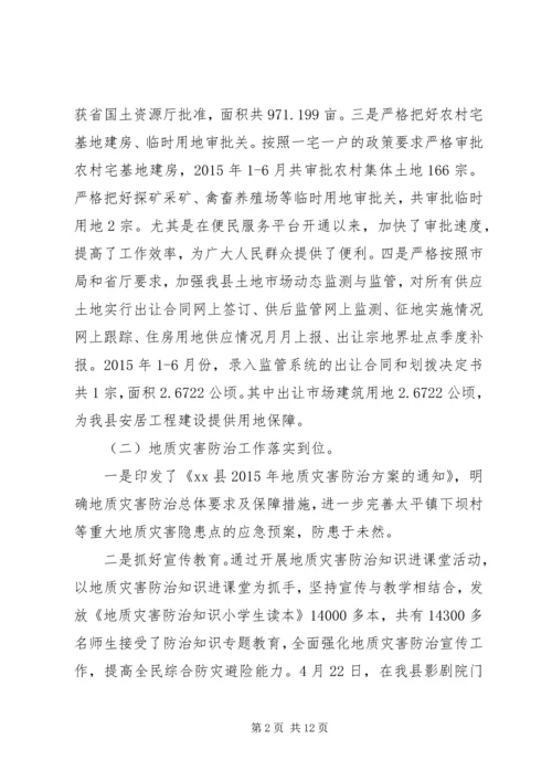 乡镇国土局上半年工作总结及下半年工作计划.docx