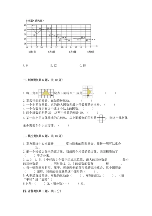 人教版五年级下册数学期末测试卷附答案【完整版】.docx