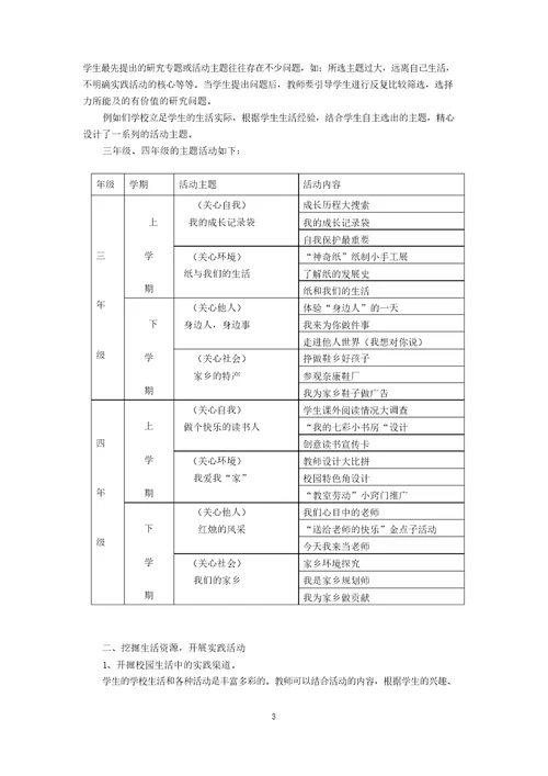 小学综合实践论文