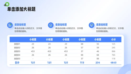 蓝绿色3D潮流风工作总结通用PPT模板