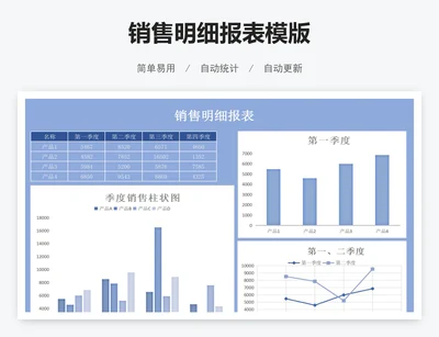 销售明细报表模版