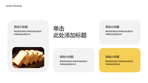 黄色简约烘培师职业规划书PPT