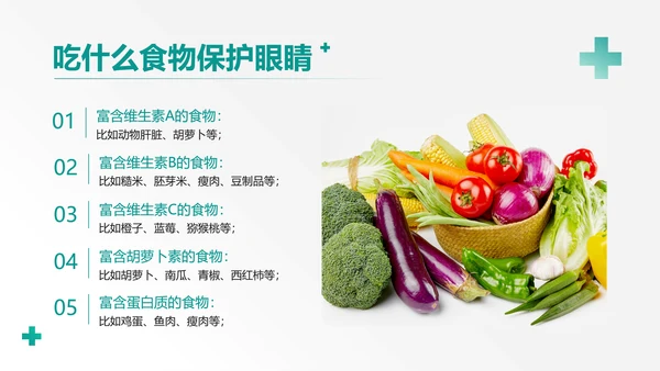 简约风格绿色医疗保健眼睛保护知识科普PPT