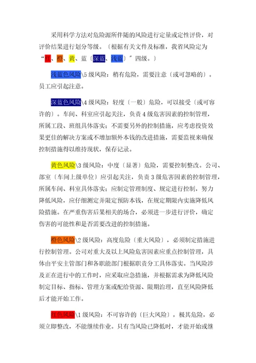 最新安全风险分级管控体系分析报告