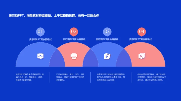简约风并列关系4项