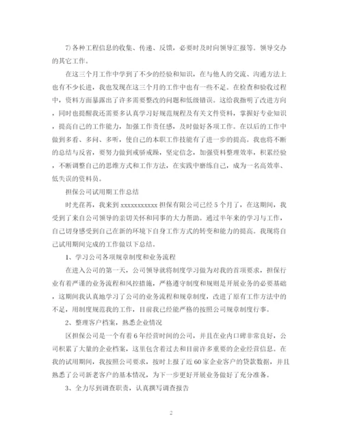 精编之试用期工作总结范文（精选）.docx