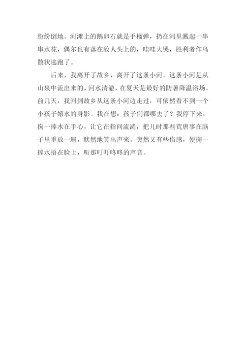夏天的小河作文.docx