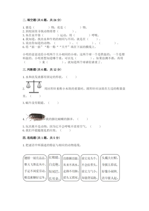 教科版小学科学一年级下册期末测试卷及完整答案【全优】.docx