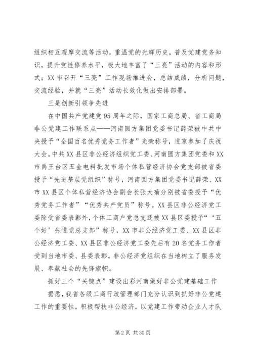 全省工商系统推进非公党建工作综述.docx