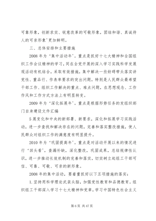 学习组织部门自身建设心得体会精编.docx