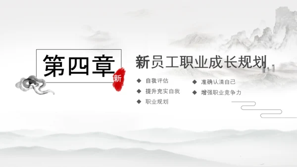 水墨企业公司新员工入职培训动态PPT模板