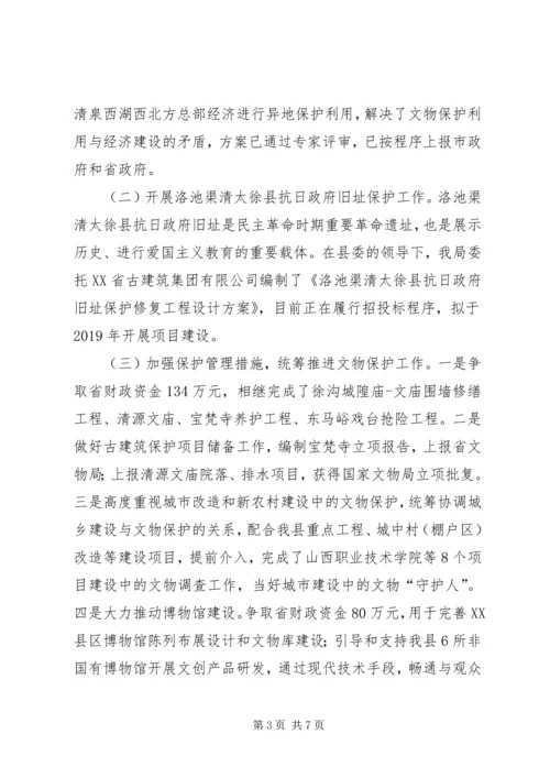 文物旅游局工作总结及XX年工作计划.docx