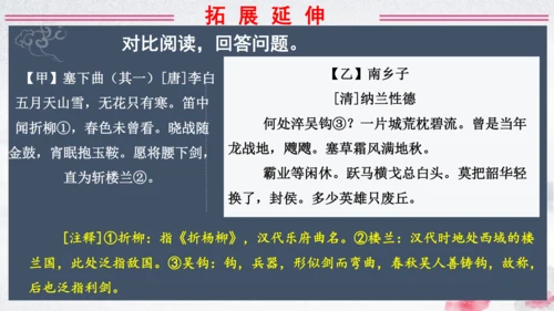 九年级语文下册第三单元课外古诗词诵读 课件(共41张PPT)