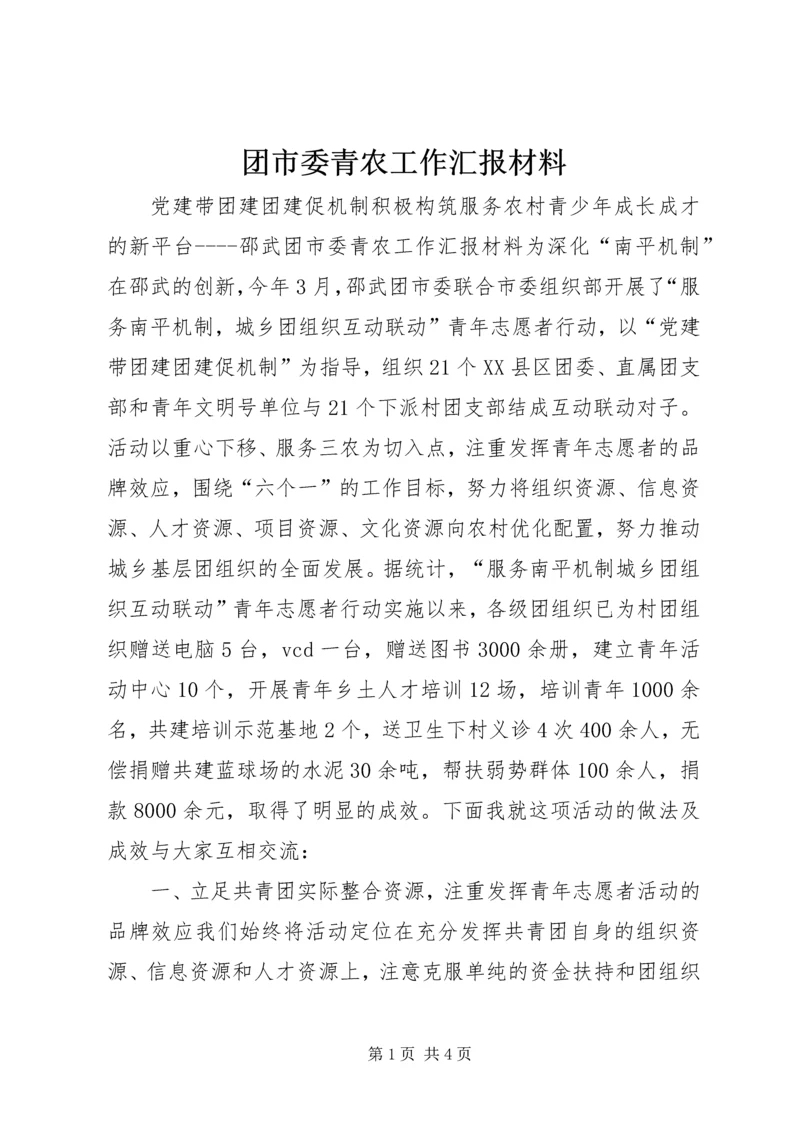 团市委青农工作汇报材料 (6).docx